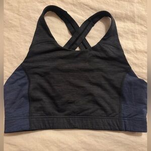 Outdoor Voices Tech Sweat Bra - L - Navy / Black